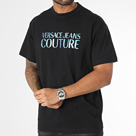 Versace Jeans Couture - Tee Shirt Logo Iridescent Noir