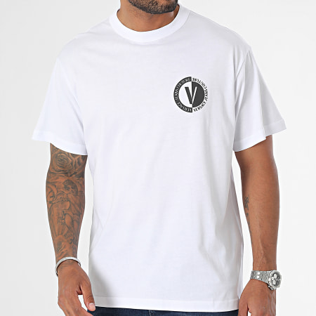 Versace Jeans Couture - Camiseta New V Emblem Blanco
