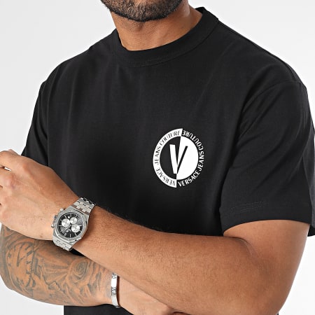 Versace Jeans Couture - Tee Shirt New V Emblem Noir
