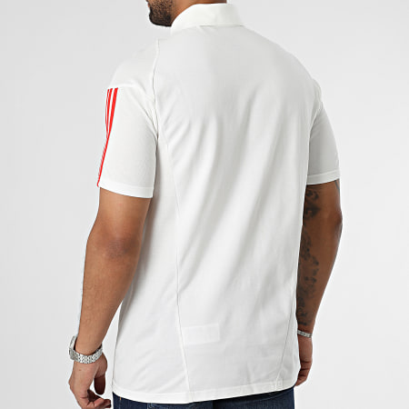 Adidas Sportswear - Polo Manches Courtes A bandes Manchester United IM0521 Blanc