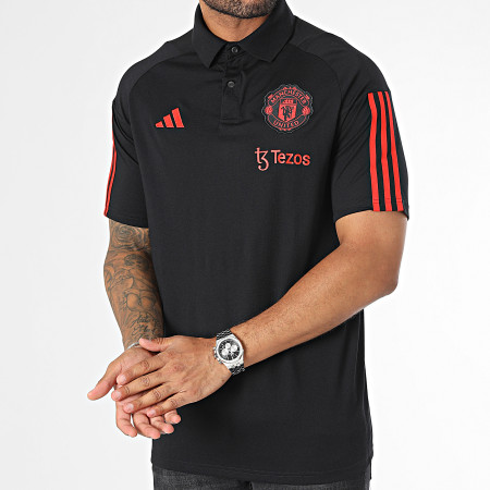 Adidas Sportswear - Polo Manches Courtes A bandes Manchester United IM0521 Noir
