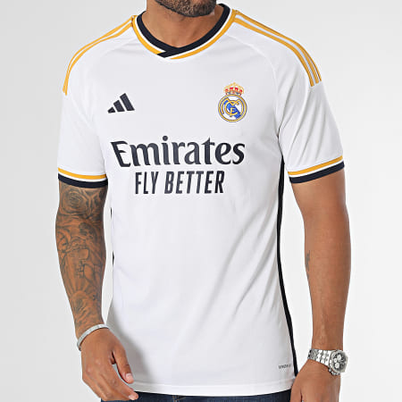 Adidas Performance - Real Madrid HR3796 Camiseta de fútbol a rayas blanca