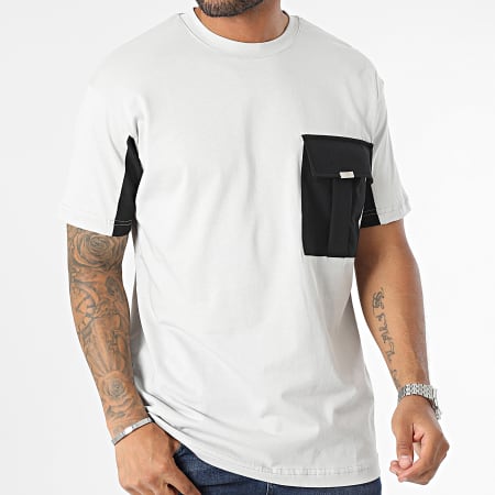 Ikao - Gris Negro Bolsillo Camiseta