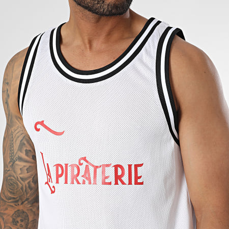 La Piraterie - Débardeur Pirate 10 Blanc Rouge