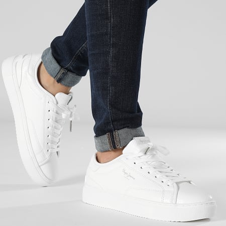 Pepe Jeans - Adams Snaky Sneakers da donna PLS31539 Bianco