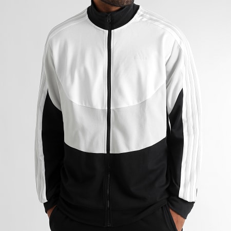 Adidas Sportswear - Ensemble De Survetement A Bandes IJ6074 Noir Blanc Gris