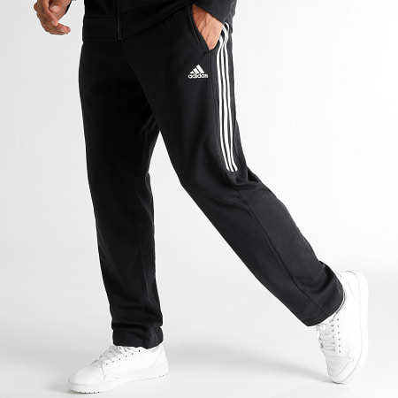 Adidas Sportswear - Tuta da ginnastica con strisce IJ6074 Nero Bianco Grigio