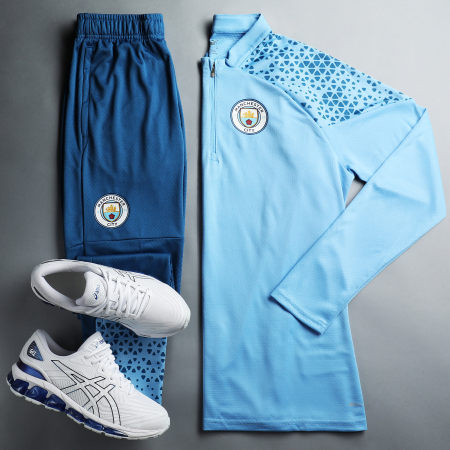 Puma - Manchester City 772864 Pantalones Jogging Slim Azul petróleo