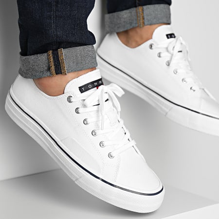 Tommy Jeans - Baskets Skate Canvas 1175 White