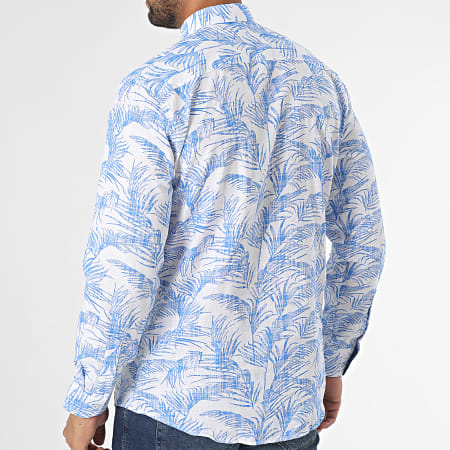 Armita - Camicia a maniche corte Bianco Azzurro Floreale