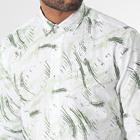 Armita - Camicia a maniche lunghe bianco verde