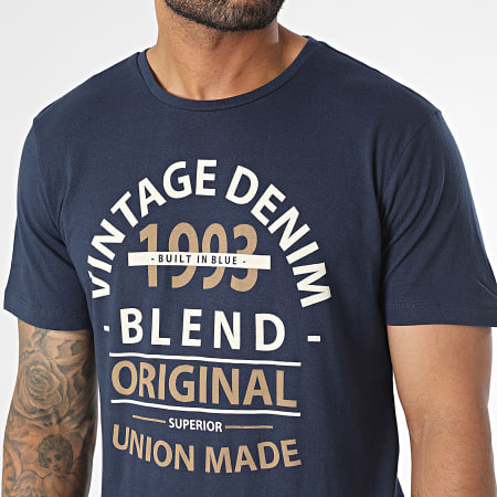 Blend - Tee Shirt 20715749 Bleu Marine