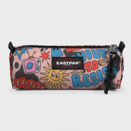 Eastpak - Estuche Benchmark Single Doodle Rosa