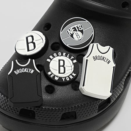 Crocs - Jibbitz Brooklyn Nets Negro Blanco
