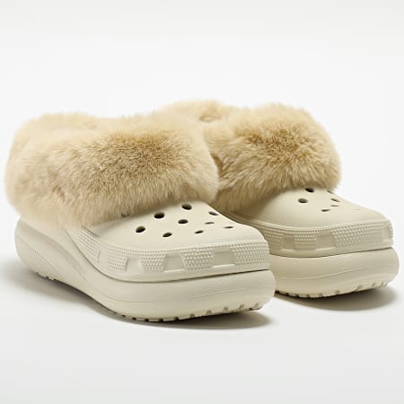 Crocs - Sandalias de mujer Classic Furever Bone