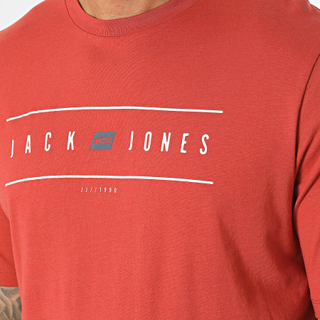 JACK & JONES Sweat-Shirt à logo contrasté rouge tango homme