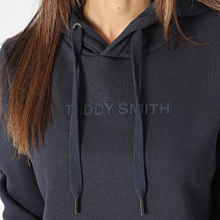 Teddy Smith - Sweat Capuche Femme New Soly 30816716D Bleu Marine - LaBoutiqueOfficielle.com