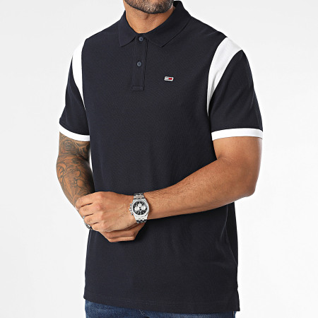 Tommy Jeans - Polo Relax Colorblock a manica corta Navy