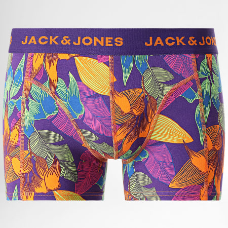 Jack And Jones - Lote de 3 calzoncillos bóxer florales hojas azul marino