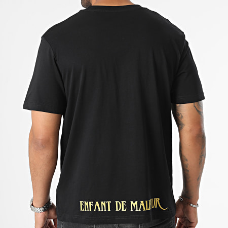 EDM By Malty 2BZ - Tee Shirt Oversize Logo Noir Doré