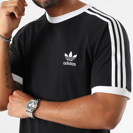 Adidas Originals - Tee Shirt A Bandes 3 Stripes IA4845 Noir