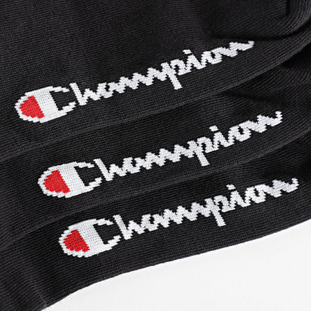 Champion - Lote de 3 pares de calcetines U20099 Negro