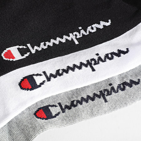 Champion - Lot De 3 Paires De Chaussettes U20100 Noir Blanc Gris Chiné