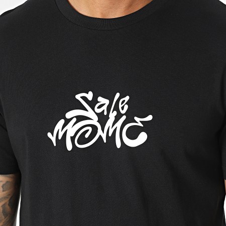 Sale Môme Paris - Camiseta negra de osito con cabeza de graffiti