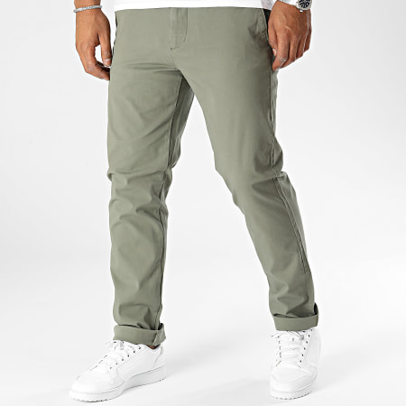Dockers - Pantaloni Chino Slim 75807 Verde Khaki