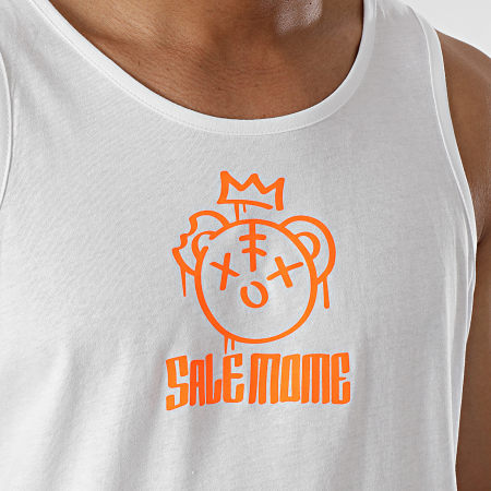 Sale Môme Paris - Camiseta de tirantes King White Orange Fluo Teddy