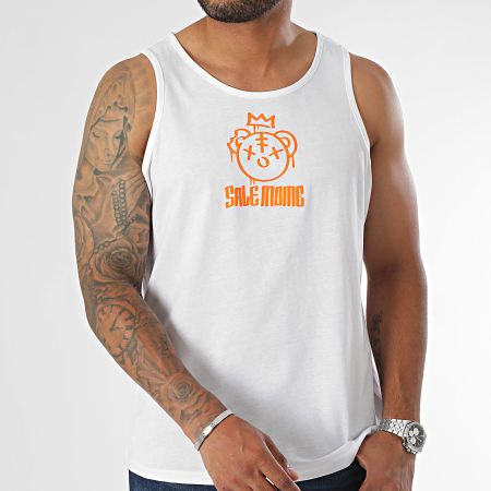 Sale Môme Paris - Camiseta de tirantes King White Orange Fluo Teddy