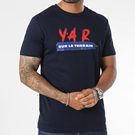 YA R - Tee Shirt Sur Le Terrain Bleu Marine