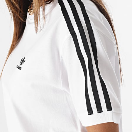 Adidas Originals - Camiseta 3 Rayas Mujer IK4050 Blanca