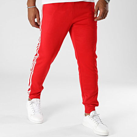 Adidas Originals - Pantalón de chándal con banda IM4543 Rojo