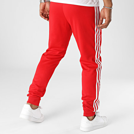 Adidas Originals - Pantalón de chándal con banda IM4543 Rojo