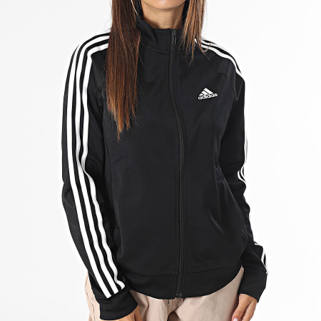 Adidas Sportswear - Giacca donna 3 strisce con zip H48443 Nero