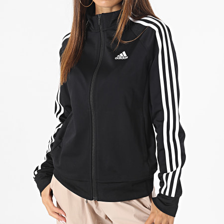 Adidas Sportswear - Veste Zippée A Bandes Femme 3 Stripes H48443 Noir