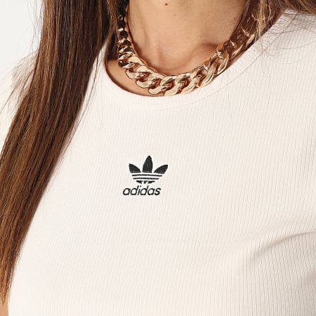 Adidas Originals - Tee Shirt Crop Femme IJ7804 Beige
