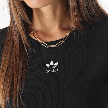 Adidas Originals - Tee Shirt Manches Longues Crop Femme II8055 Noir