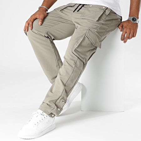 Black Industry - Khaki groene Cargo broek