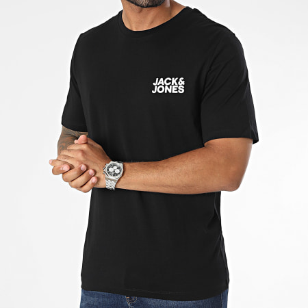 Jack And Jones - Lot De 3 Tee Shirts Corp Noir Blanc Bleu Marine