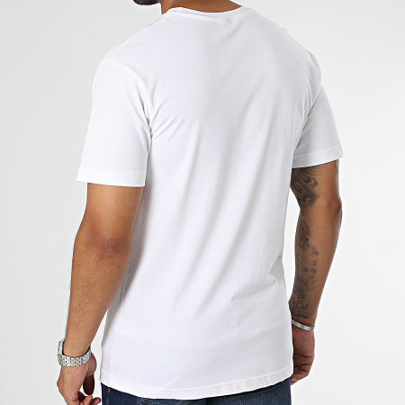John H - Camiseta de bolsillo blanca beige