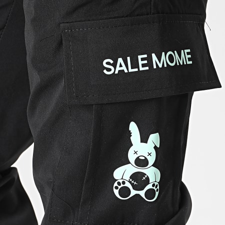 Sale Môme Paris - Pantalon Cargo Lapin Noir Vert Menthe