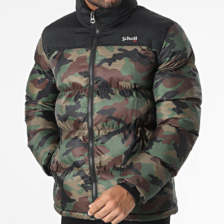 Schott NYC - Chaqueta Utah Caqui Verde Camuflaje