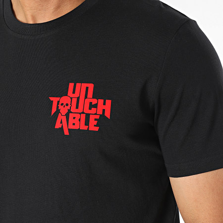 Untouchable - Tee Shirt Logo Velvet Noir Rouge
