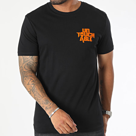 Untouchable - Velvet Logo Camiseta Negro Naranja