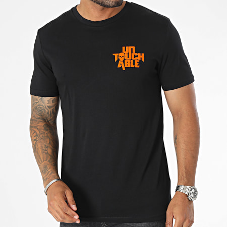 Untouchable - Tee Shirt Logo Velvet Noir Orange