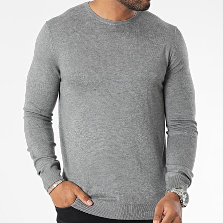 Only And Sons - Pull Wyler Life Gris Chiné