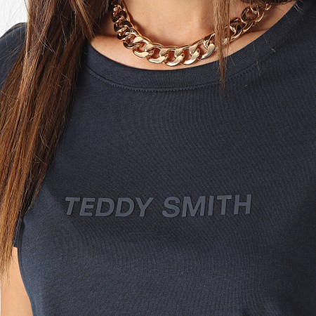 Teddy Smith - Camiseta Mujer New Ticia Azul Marino