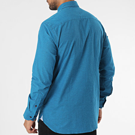 Tommy Hilfiger - Camisa de manga larga 9968 Petrol Blue Heather
